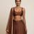 Brown Embroidered Silk Lehenga Set