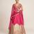 Hot Pink Embroidered Silk Lehenga Set
