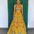 yellow printed linen lehenga set