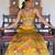 yellow printed linen lehenga set