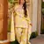 Yellow designer cambric cotton printed kurti set with salwar & dupatta     full stitched daily & office wear