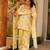 Yellow designer cambric cotton printed kurti set with salwar & dupatta – full stitched daily & office wear