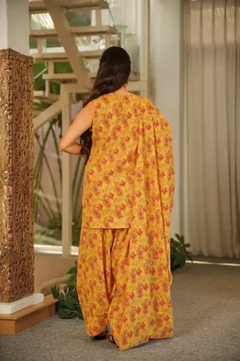 Mudcambric cotton printed kurti set with salwar & dupatta