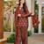 Maroon designer cambric cotton printed kurti set with salwar & dupatta – full stitched daily & office wear