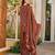 Maroon designer cambric cotton printed kurti set with salwar & dupatta – full stitched daily & office wear
