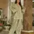 Light pistacambric cotton printed kurti set with salwar & dupatta