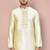 Cream mulbury  kurta with pattern work&hand work churidar
