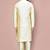 Cream mulbury  kurta with pattern work&hand work churidar