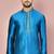 Teal green mulbury  kurta with pattern work&hand work churidar