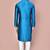 Teal green mulbury  kurta with pattern work&hand work churidar