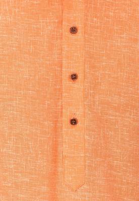 orange cotton kurta with pattern style churidar 3