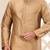 Cream dupion art silk  kurta with hand work on collar and front button line churidar