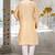 Fawn dupion art silk  kurta with patten work&hand work