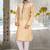 Fawn dupion art silk  kurta with patten work&hand work