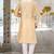 Fawn dupion art silk  kurta with patten work&hand work