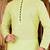 Green pin cheks cotton   kurta with pipein work hand made buttons churidar