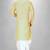 Yellow cotton stripe  kurta with  fancy buttons churidar