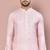 Pink cotton stripe  kurta with  fancy buttons churidar