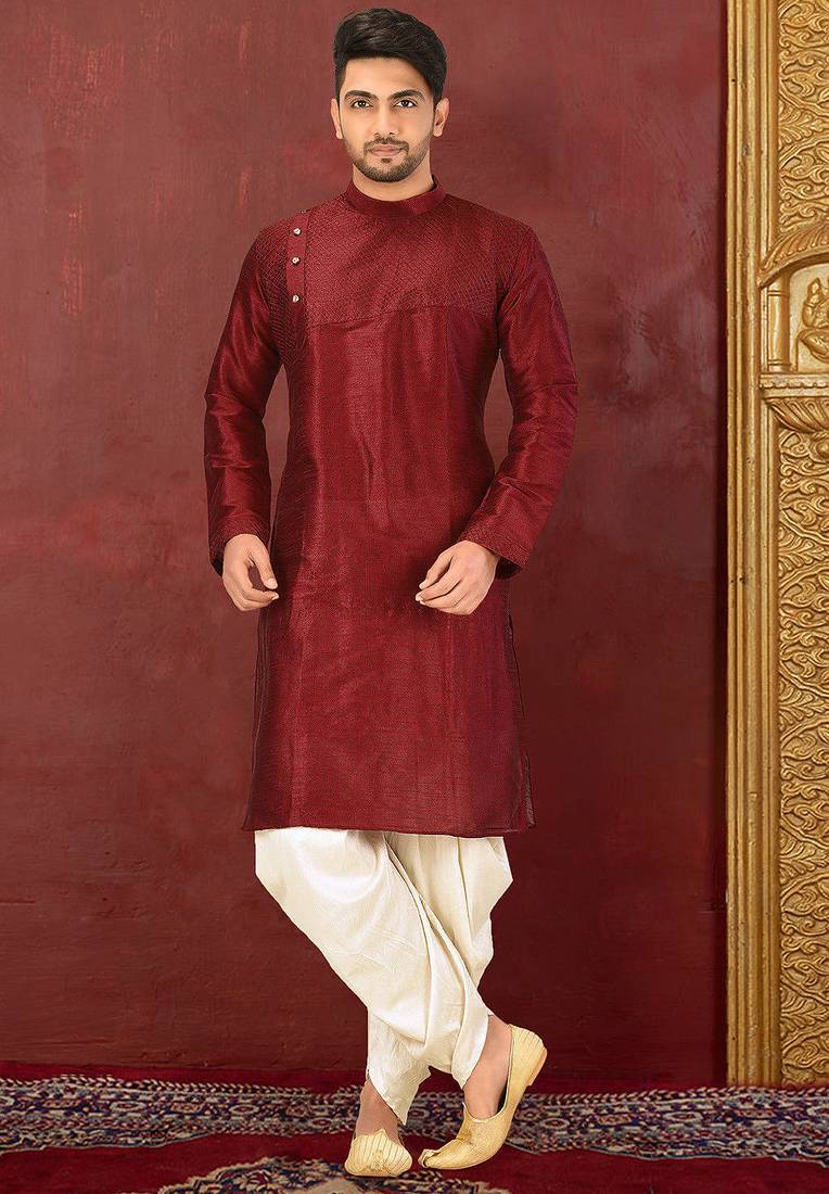 Machine dk work in front and hand churidar