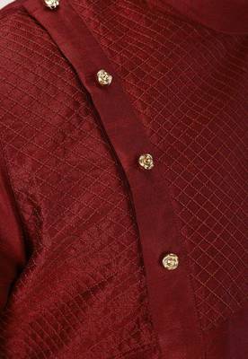 red art dupion silk kurta with patiala bottom set 3