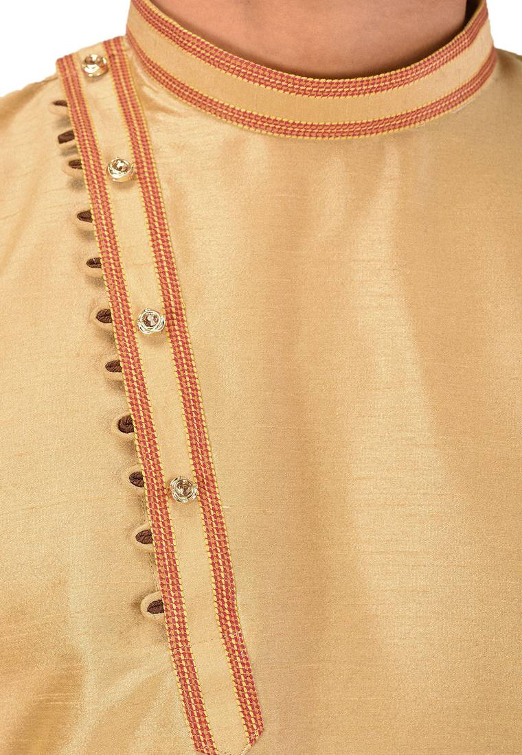 Navy blue  dupion art silk  kurta with machine dk work in collar and button  printex work churidar