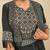 Black soft georgette intricate threadwork free size co ord set
