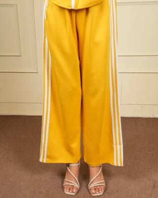 Yellow imported roman thread free size co ord set 4