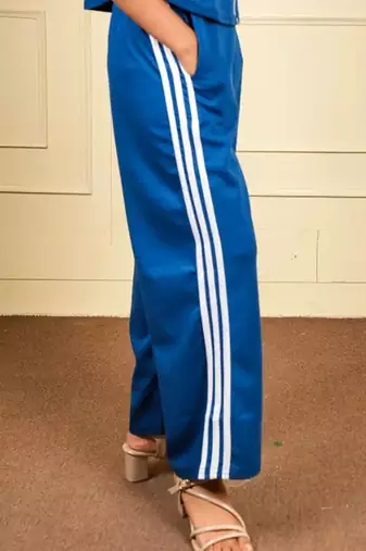 Royal blue imported roman thread free size co ord set