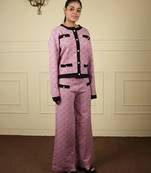 Lavenderblack imported soft fabric thread free size co ord set