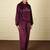 Wine velvet supersoft strecthable sarwoski free size co ord set