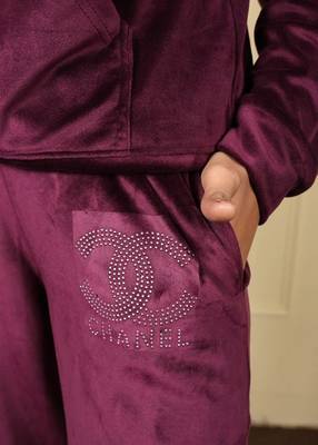 Wine velvet supersoft strecthable sarwoski free size co ord set 3