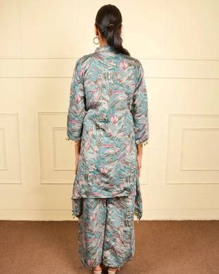 Multicolor muslin (soft and comfortable) muslin free size co ord set 4