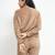 Beige woolen strecthable free size co ord set