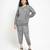 Grey woolen strecthable free size co ord set