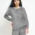 Grey woolen strecthable free size co ord set