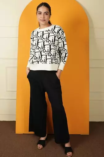 White strecthable imported fabric digital free size co ord set