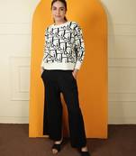 White strecthable imported fabric digital free size co ord set