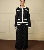 Black imported soft fabric thread free size co ord set