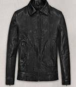 men's black lambskin leather biker jacket vintage inspired look superior