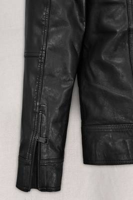 men's black lambskin leather biker jacket vintage inspired look superior 4