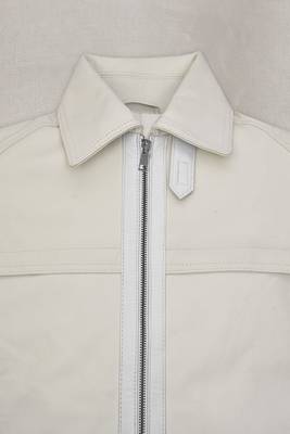 men's white lambskin leather jacket classic zip up style modern 4