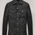 Men’s black genuine leather jacket – classic trucker style button-up slim fit coat