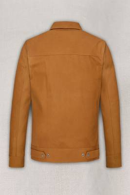 men's genuine lambskin leather trucker jacket rugged trucker style 2