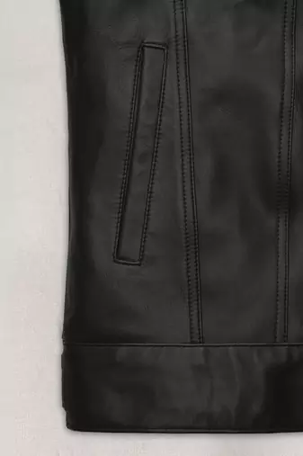 men's black lambskin leather trucker jacket rugged trucker style premium