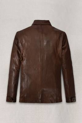 men's brown lambskin leather trucker jacket vintage inspired look 3