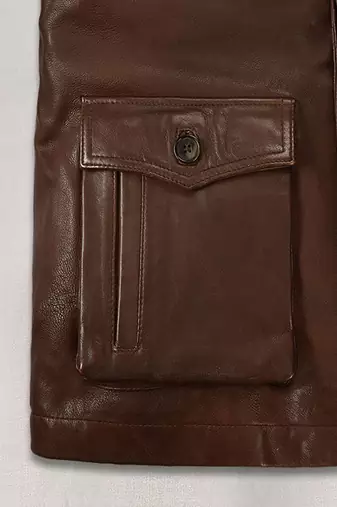 men's brown lambskin leather trucker jacket vintage inspired look