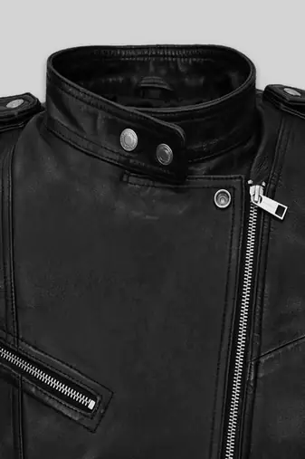 men's black lambskin leather biker jacket classic moto zip style exclusive stylish