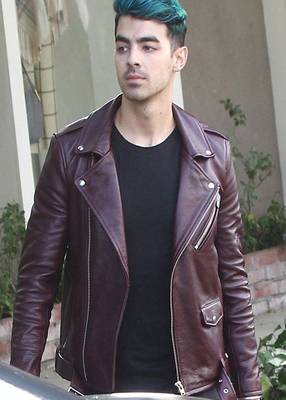 men's burgundy lambskin leather biker jacket classic moto zip style 3