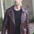 Men’s premium burgundy leather moto jacket – rugged biker style outerwear