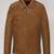 Men’s tan brown suede  leather jacket – minimalist zip-up casual slim fit coat
